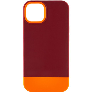 Чохол TPU+PC Bichromatic для Apple iPhone 13 (6.1") Brown burgundy / Orange - Інтернет-магазин спільних покупок ToGether