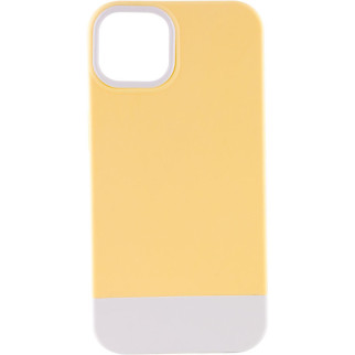 Чохол TPU+PC Bichromatic для Apple iPhone 13 (6.1") Creamy-yellow / White - Інтернет-магазин спільних покупок ToGether