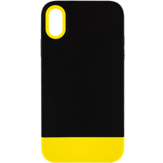 Чохол TPU+PC Bichromatic для Apple iPhone XR (6.1") Black / Yellow - Інтернет-магазин спільних покупок ToGether
