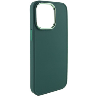 TPU чохол Bonbon Metal Style для Apple iPhone 13 Pro Max (6.7") Зелений / Pine green - Інтернет-магазин спільних покупок ToGether