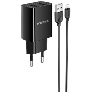 МЗП Borofone BA53A Powerway (2USB/2.1A) + Lightning Чорний - Інтернет-магазин спільних покупок ToGether