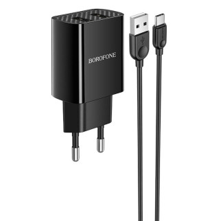 МЗП Borofone BA53A Powerway (2USB/2.1A) + Type-C Чорний - Інтернет-магазин спільних покупок ToGether