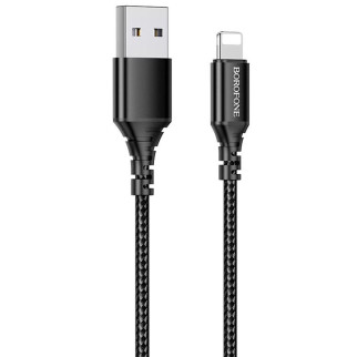 Дата кабель Borofone BX54 Ultra bright USB to Lightning (1m) Чорний - Інтернет-магазин спільних покупок ToGether