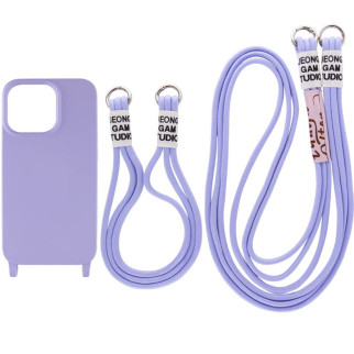 Чохол TPU two straps California для Apple iPhone 13 Pro Max (6.7") Бузковий - Інтернет-магазин спільних покупок ToGether
