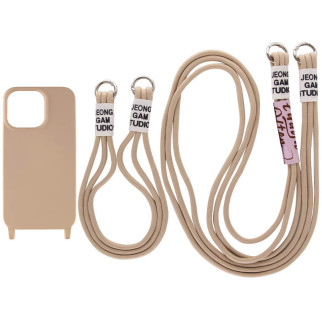 Чохол TPU two straps California для Apple iPhone 13 (6.1") Бежевий / Beige - Інтернет-магазин спільних покупок ToGether