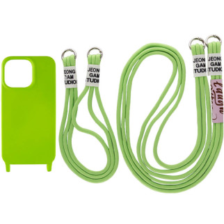 Чохол TPU two straps California для Apple iPhone 13 Pro (6.1") Салатовий - Інтернет-магазин спільних покупок ToGether