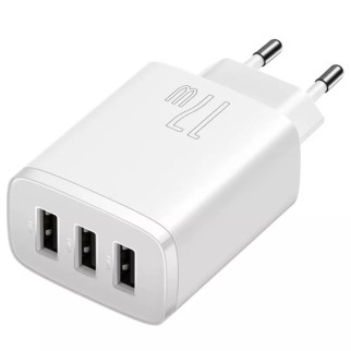 МЗП Baseus Compact 17W (3USB) (CCXJ02) Білий - Інтернет-магазин спільних покупок ToGether