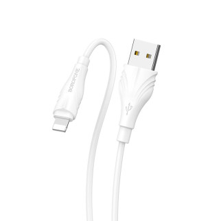 Дата кабель Borofone BX18 Optimal USB to Lightning (1m) Білий - Інтернет-магазин спільних покупок ToGether