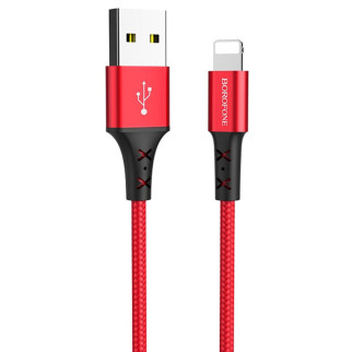 Дата кабель Borofone BX20 Enjoy USB to Lightning (1m) Червоний - Інтернет-магазин спільних покупок ToGether