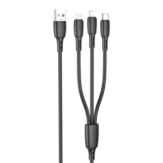 Дата кабель Borofone BX71 USB to 3in1 (1m) Чорний - Інтернет-магазин спільних покупок ToGether