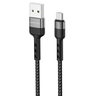 Дата кабель Borofone BX34 Advantage USB to MicroUSB (1m) Чорний - Інтернет-магазин спільних покупок ToGether