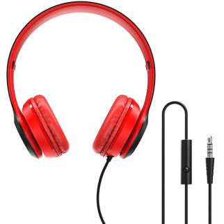 Накладні навушники BOROFONE BO5 (3.5mm/1.2m) Червоний - Інтернет-магазин спільних покупок ToGether