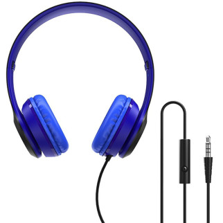 Накладні навушники BOROFONE BO5 (3.5mm/1.2m) Синій - Інтернет-магазин спільних покупок ToGether