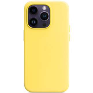 Чохол Silicone case (AAA) full with Magsafe для Apple iPhone 14 Pro (6.1") Жовтий / Canary Yellow - Інтернет-магазин спільних покупок ToGether