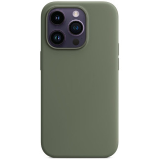 Чохол Silicone case (AAA) full with Magsafe для Apple iPhone 14 Pro (6.1") Зелений / Olive - Інтернет-магазин спільних покупок ToGether