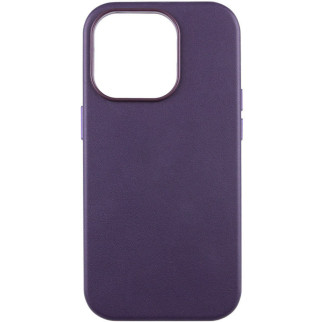 Шкіряний чохол Leather Case (AAA) with MagSafe and Animation для Apple iPhone 14 Pro (6.1") Deep Violet - Інтернет-магазин спільних покупок ToGether