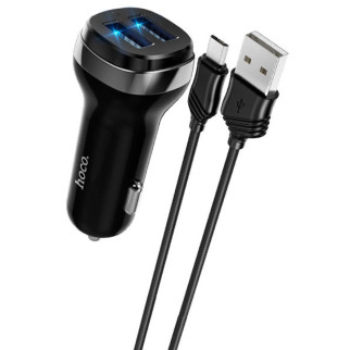 АЗП Hoco Z40 (2USB 2.4A) + MicroUSB Чорний - Інтернет-магазин спільних покупок ToGether