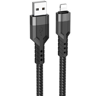 Дата кабель Hoco U110 charging data sync USB to Lightning (1.2 m) Чорний - Інтернет-магазин спільних покупок ToGether