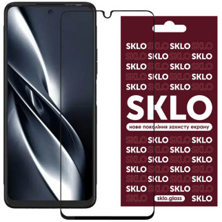 Захисне скло SKLO 3D (full glue) для TECNO Pova 3 (LF7n) Чорний - Інтернет-магазин спільних покупок ToGether