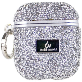 TPU чохол Bling World Rock Diamond для навушників AirPods 1/2 Срібний - Інтернет-магазин спільних покупок ToGether