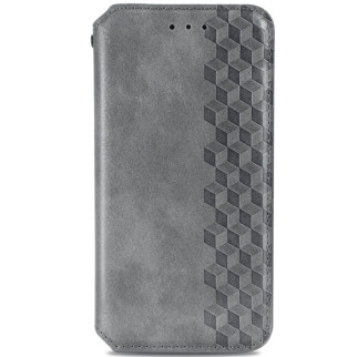 Шкіряний чохол книжка GETMAN Cubic (PU) для Samsung Galaxy S21 FE Сірий - Інтернет-магазин спільних покупок ToGether