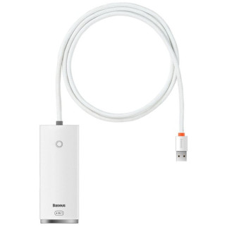 Перехідник HUB Baseus Lite Series 4-Port USB-A HUB Adapter (USB-A to USB 3.0*4) 25cm (WKQX) Білий - Інтернет-магазин спільних покупок ToGether