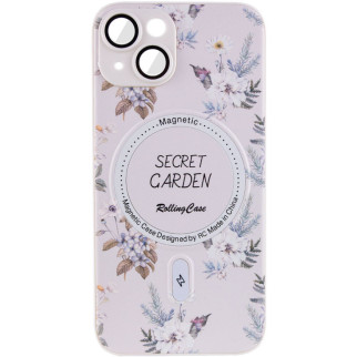 TPU+PC чохол Secret Garden with MagSafe для Apple iPhone 14 (6.1") White - Інтернет-магазин спільних покупок ToGether