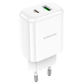 МЗП Borofone BN4 PD20W+QC3.0 (1USB/1Type-C/3A) Білий - Інтернет-магазин спільних покупок ToGether