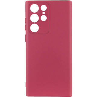 Чохол Silicone Cover Lakshmi Full Camera (A) для Samsung Galaxy S23 Ultra Бордовий / Marsala - Інтернет-магазин спільних покупок ToGether