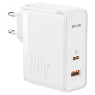 МЗП Baseus GaN5 Pro Type-C+USB 100W EU (CCGP09020) Білий - Інтернет-магазин спільних покупок ToGether