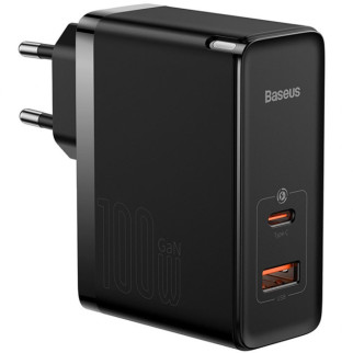 МЗП Baseus GaN5 Pro Type-C+USB 100W EU (CCGP09020) Чорний - Інтернет-магазин спільних покупок ToGether