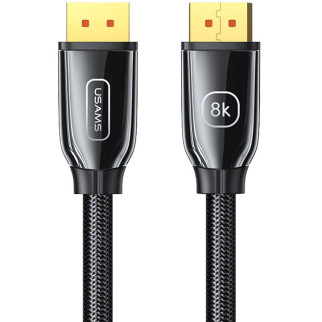 Дата кабель Usams US-SJ532 U75 8K DP to DP 1.4 HD (2m) Black - Інтернет-магазин спільних покупок ToGether
