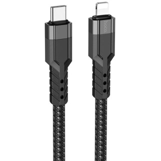 Дата кабель Hoco U110 charging data sync Type-C to Lightning (1.2 m) Чорний - Інтернет-магазин спільних покупок ToGether