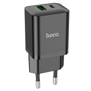 МЗП Hoco N28 Founder 20W Type-C + USB Black - Інтернет-магазин спільних покупок ToGether