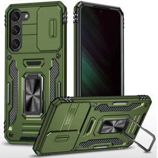 Ударостійкий чохол Camshield Army Ring для Samsung Galaxy S23+ Оливковий / Army Green - Інтернет-магазин спільних покупок ToGether