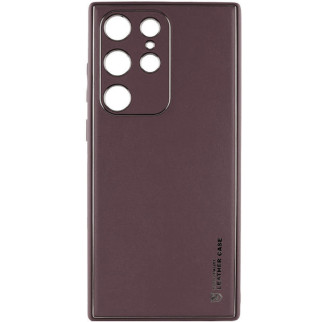 Шкіряний чохол Xshield для Samsung Galaxy S23 Ultra Бордовий / Plum Red - Інтернет-магазин спільних покупок ToGether