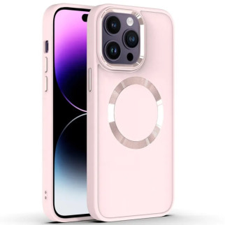 TPU чохол Bonbon Metal Style with MagSafe для Apple iPhone 12 Pro / 12 (6.1") Рожевий / Light Pink - Інтернет-магазин спільних покупок ToGether