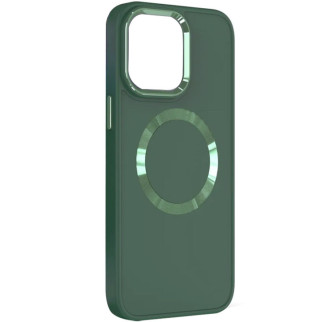 TPU чохол Bonbon Metal Style with MagSafe для Apple iPhone 13 (6.1") Зелений / Pine green - Інтернет-магазин спільних покупок ToGether