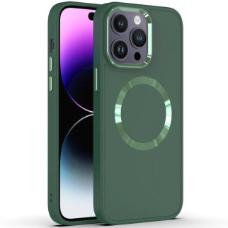 TPU чохол Bonbon Metal Style with MagSafe для Apple iPhone 13 Pro (6.1") Зелений / Pine green - Інтернет-магазин спільних покупок ToGether