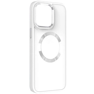 TPU чохол Bonbon Metal Style with MagSafe для Apple iPhone 14 (6.1") Білий / White - Інтернет-магазин спільних покупок ToGether