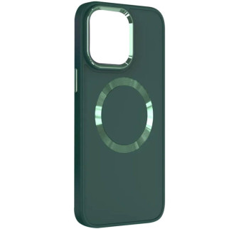 TPU чохол Bonbon Metal Style with MagSafe для Apple iPhone 14 (6.1") Зелений / Army Green - Інтернет-магазин спільних покупок ToGether