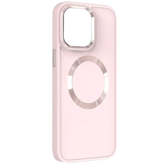 TPU чохол Bonbon Metal Style with MagSafe для Apple iPhone 14 (6.1") Рожевий / Light Pink - Інтернет-магазин спільних покупок ToGether