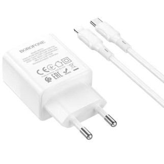 МЗП Borofone BA77A PD30W+QC3.0 + Type-C + Lightning White - Інтернет-магазин спільних покупок ToGether