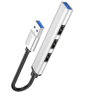 Перехідник Hoco HB26 4in1 (USB to USB3.0+USB2.0*3) Silver - Інтернет-магазин спільних покупок ToGether