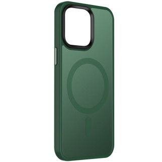 TPU+PC чохол Metal Buttons with MagSafe Colorful для Apple iPhone 14 (6.1") Зелений - Інтернет-магазин спільних покупок ToGether
