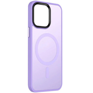TPU+PC чохол Metal Buttons with MagSafe Colorful для Apple iPhone 14 (6.1") Бузковий - Інтернет-магазин спільних покупок ToGether