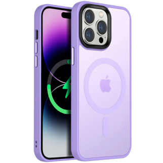 TPU+PC чохол Metal Buttons with MagSafe Colorful для Apple iPhone 14 Pro (6.1") Бузковий - Інтернет-магазин спільних покупок ToGether