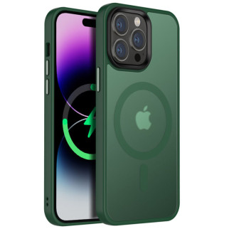 TPU+PC чохол Metal Buttons with MagSafe Colorful для Apple iPhone 14 Pro Max (6.7") Зелений - Інтернет-магазин спільних покупок ToGether