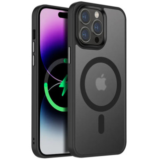 TPU+PC чохол Metal Buttons with MagSafe Colorful для Apple iPhone 12 Pro / 12 (6.1") Чорний - Інтернет-магазин спільних покупок ToGether