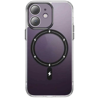 Чохол TPU+PC Colorful with MagSafe для Apple iPhone 12 (6.1") Black - Інтернет-магазин спільних покупок ToGether